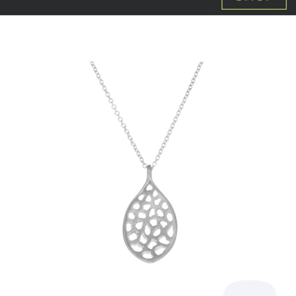 Branch Jewelry Sterling Silver Lacy Leaf Necklace